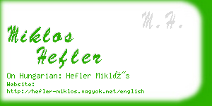 miklos hefler business card